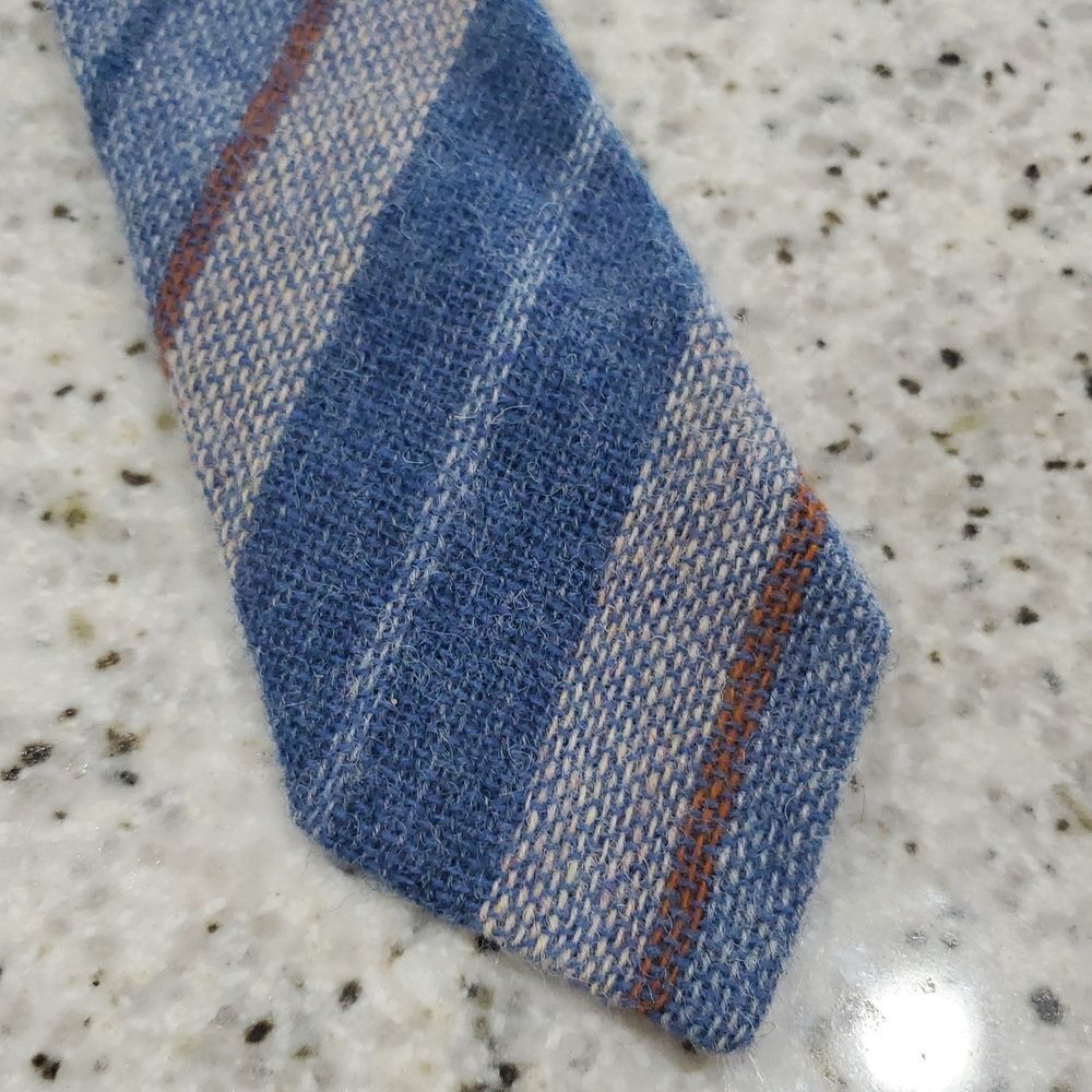 Craigmill Mens 100% Wool Blue Deadstock Vintage Tie - Picture 2 of 4
